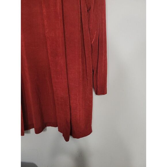 Slinky Brand Women's Cardigan Size Small Deep Red Acetate VTG - Picture 3 of 5